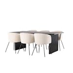 Matgrupp Venture Home Vail med 6 Berit Stolar Sammet