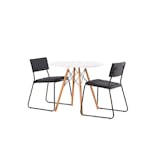 Matgrupp Venture Home Danburi Ø 60 cm med 2 Kenth Stolar