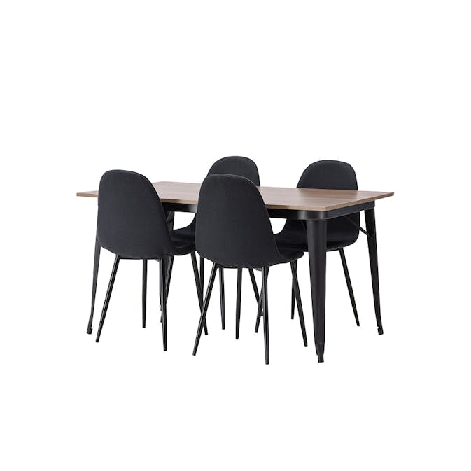 Matgrupp Venture Home Tempe 140 cm med 4 Polar Stolar