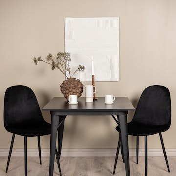 Matgrupp Venture Home Tempe med 2 Polar Stolar Sammet