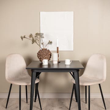 Matgrupp Venture Home Tempe med 2 Polar Stolar Sammet