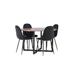 Matgrupp Venture Home Durango Ø 120 cm med 4 Polar Stolar