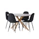 Matgrupp Venture Home Piazza Ø120 cm med 4st Polar Matstolar