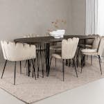 Matgrupp furniture/fashion Stone med 4 Limhamn Light Stolar och 2 Limhamn Stolar