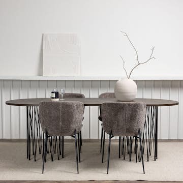 Matgrupp Venture Home Stone med 4 Modesto Stolar