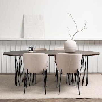 Matgrupp Venture Home Stone med 4 Modesto Stolar