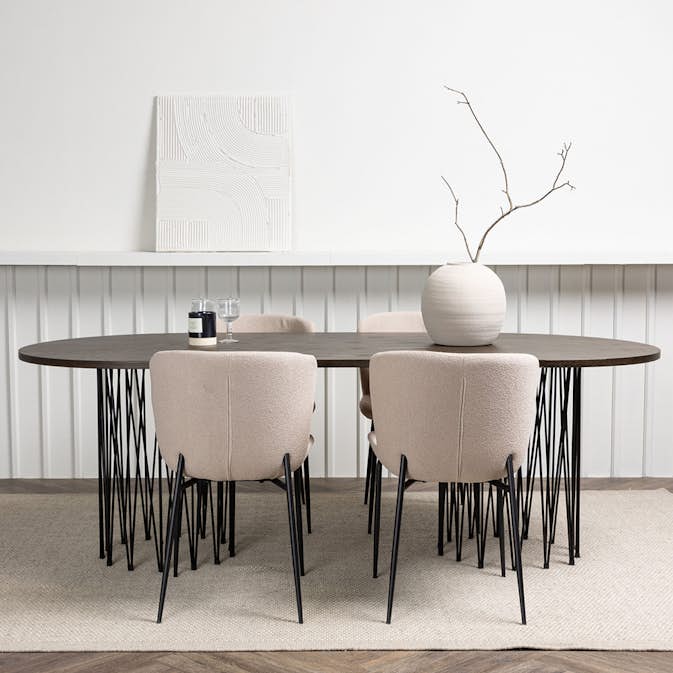 Matgrupp Venture Home Stone med 4 Modesto Stolar