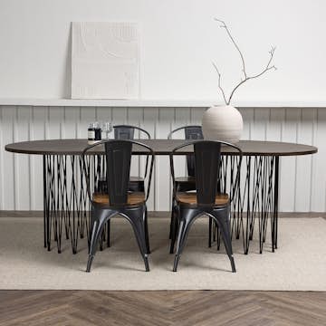 Matgrupp Venture Home Stone med 4 Tempe Stolar