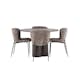 Matgrupp Venture Home Olivia Ø 110 cm med 4 Modesto Stolar