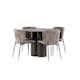 Matgrupp Venture Home Olivia Ø 110 cm med 4 Modesto Stolar