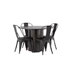 Matgrupp Venture Home Olivia Ø 110 cm med 4 Tempe Stolar