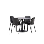 Matgrupp Venture Home Glade Ø 100 cm med 4 Baltimore Stolar