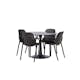 Matgrupp Venture Home Glade Ø 100 cm med 4 Baltimore Stolar