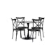 Matgrupp Venture Home Glade Ø 100 cm med 4 Crosett Stolar