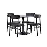 Matgrupp Venture Home Glade Ø100 cm med 4st Montros Matstolar