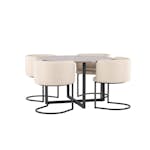 Matgrupp Venture Home Durango Ø 120 cm med 4 Simrishamn Stolar