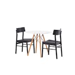 Matgrupp Venture Home Danburi Ø 60 cm med 2 Montros Stolar