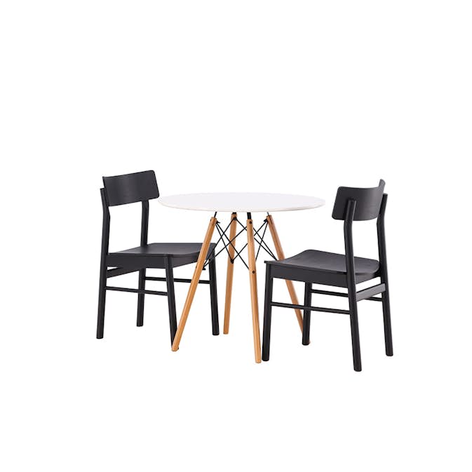 Matgrupp Venture Home Danburi Ø 60 cm med 2 Montros Stolar