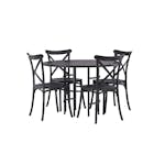 Matgrupp Venture Home Copenhagen Ø 115 cm med 4 Crosett Stolar