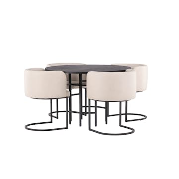 Matgrupp Venture Home Copenhagen Ø 115 cm med 4 Simrishamn Stolar