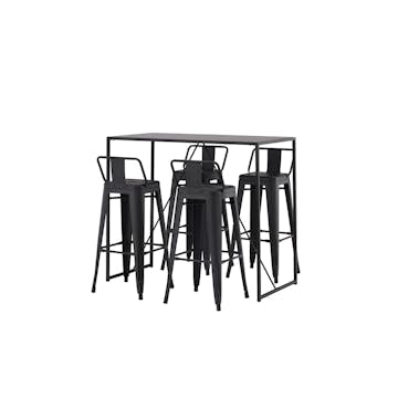 Matgrupp Venture Home Brea med 4 Tempe Flat Stolar