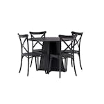 Matgrupp Venture Home Bootcut Ø110 cm med 4 Crosett Stolar