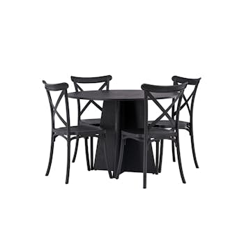 Matgrupp Venture Home Bootcut Ø110 cm med 4 Crosett Stolar