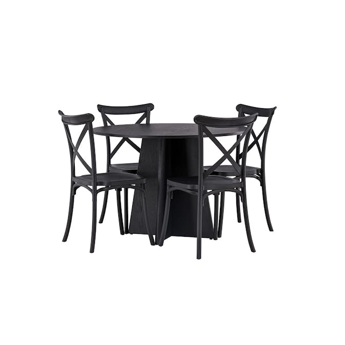 Matgrupp Venture Home Bootcut Ø110 cm med 4 Crosett Stolar