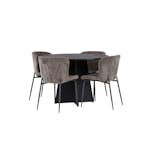 Matgrupp Venture Home Bootcut Ø110 cm med 4 Modesto Stolar