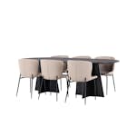 Matgrupp Venture Home Bootcut Oval med 6 Modesto Stolar