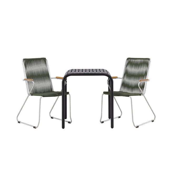 Cafégrupp Venture Home Borneo Bord med 2 Bois Trädgårdsstolar Utomhus