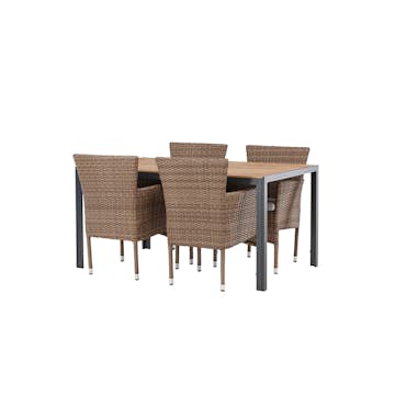 Matgrupp Venture Home Break Bord med 4 Malina Stolar