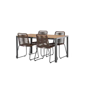 Matgrupp Venture Home Break Bord med 4 Lindos Stolar