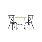 Cafégrupp Venture Home Holmbeck Bord med 2 Tablas Trädgårdsstolar Utomhus