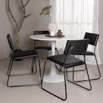 Matgrupp Venture Home Hamden Ø80 cm med 4 Kenth stolar