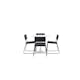 Matgrupp Venture Home Hamden Ø80 cm med 4 Kenth stolar