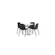 Matgrupp Venture Home Hamden Ø80 cm med 4 Baltimore stolar