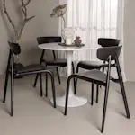 Matgrupp Venture Home Hamden Ø80 cm med 4 Ursholmen stolar