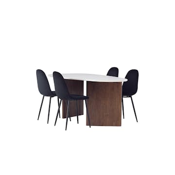 Matgrupp Venture Home Grönvik med 4 Polar Stolar