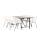 Matgrupp Venture Home Astrid Fyrkantigt Matbord 200cm & 6 Day Stolar i Linne