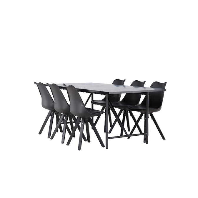 Matgrupp Venture Home Astrid med 6 Zeno Stolar