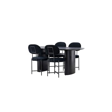 Matgrupp Venture Home Isolde med 4 st Stella stolar