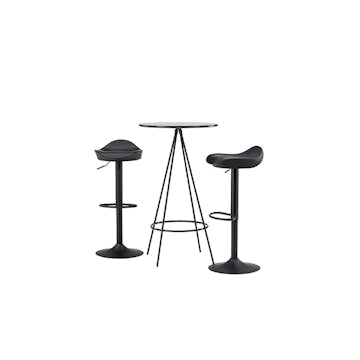 Matgrupp Venture Home Bistro Ø60 cm med 2 st Adesto stolar