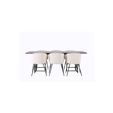 Matgrupp Venture Home Ystad med 6 st Berit stolar