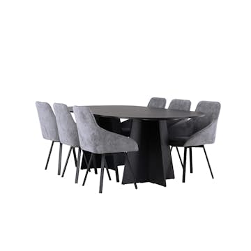 Matgrupp Venture Home Bootcut med 6 st Rosie stolar