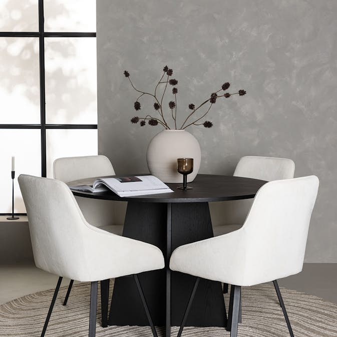 Matgrupp Venture Home Bootcut Ø110 cm med 4 st Rosie stolar