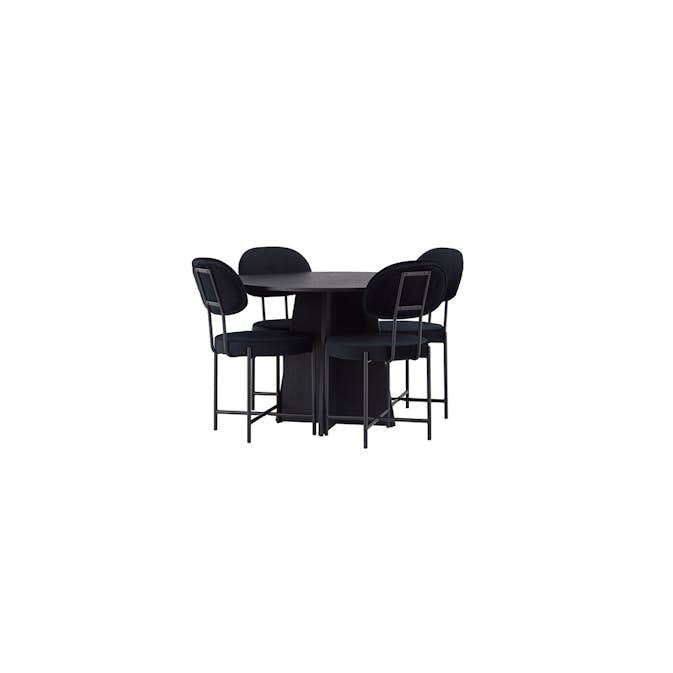 Matgrupp Venture Home Bootcut Ø110 cm med 4 st Stella stolar