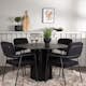 Matgrupp Venture Home Olivia Ø110 cm med 4 st Yesterday stolar