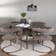 Matgrupp Venture Home Kaseidon Ø100 cm med 4 st Morning stolar