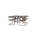 Matgrupp Venture Home Kaseidon Ø100 cm med 4 st Morning stolar